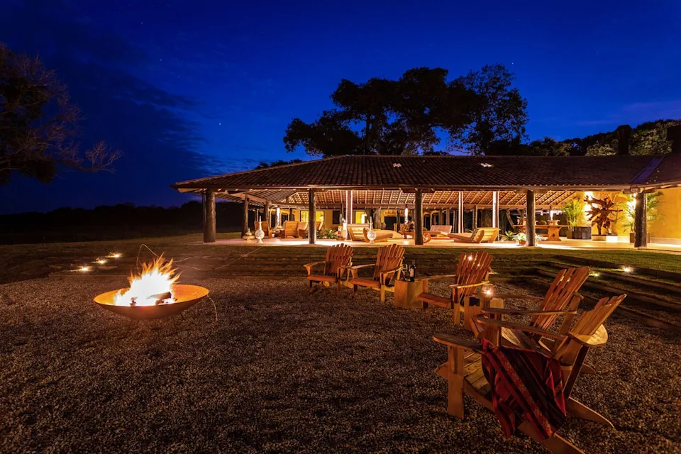 Caiman The fire pit and lounge chairs at Casa Caiman.