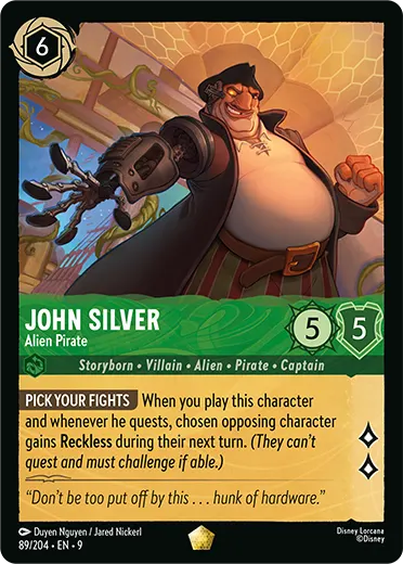 Disney Lorcana co-creator Ryan Miller said "Treasure Planet" fans flipped out when they learned that there would be a John Silver card because there isn't much merchandise available for the 2002 film.