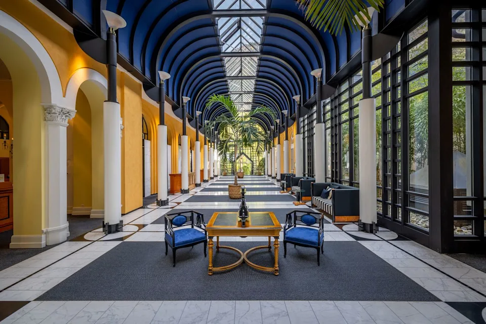 The Leading Hotels of the World The lobby of Victoria-Jungfrau Grand Hotel & Spa.