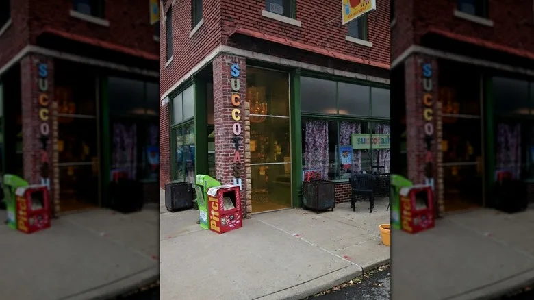 The red brick exterior of Succotash