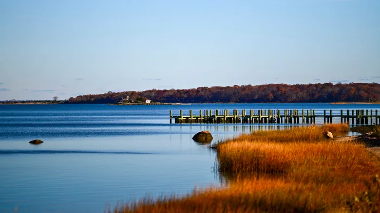 View of Shelter Island in the North Fork of Long Island, New York