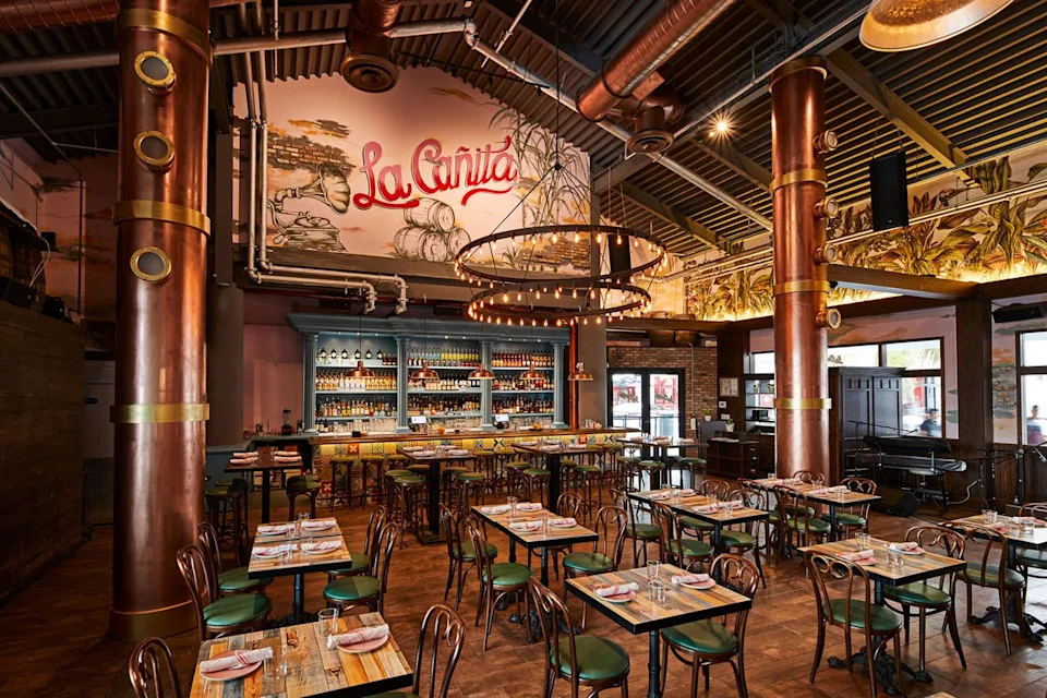 Courtesy of La Cañita Interior dining room in La Cañita.