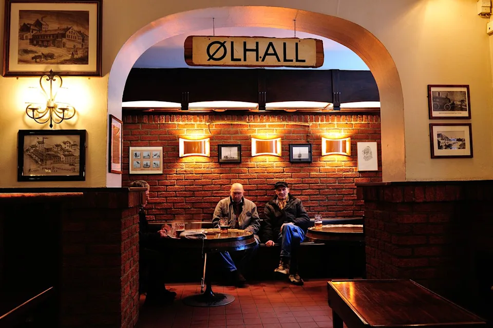 Paolo Picciotto/Getty Images Interior of the historic brewery Ølhallen.