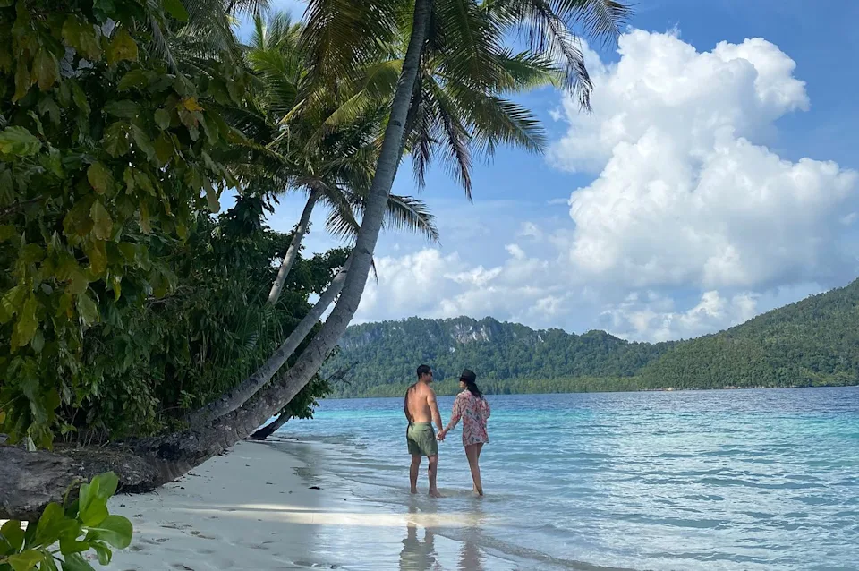 Adam Devine Adam and Chloe while in Indonesia.