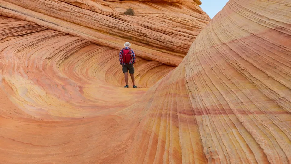 The Wave, Arizona, Vermillion Cliffs, Paria Canyon State Park in the USA. Amazing natural background