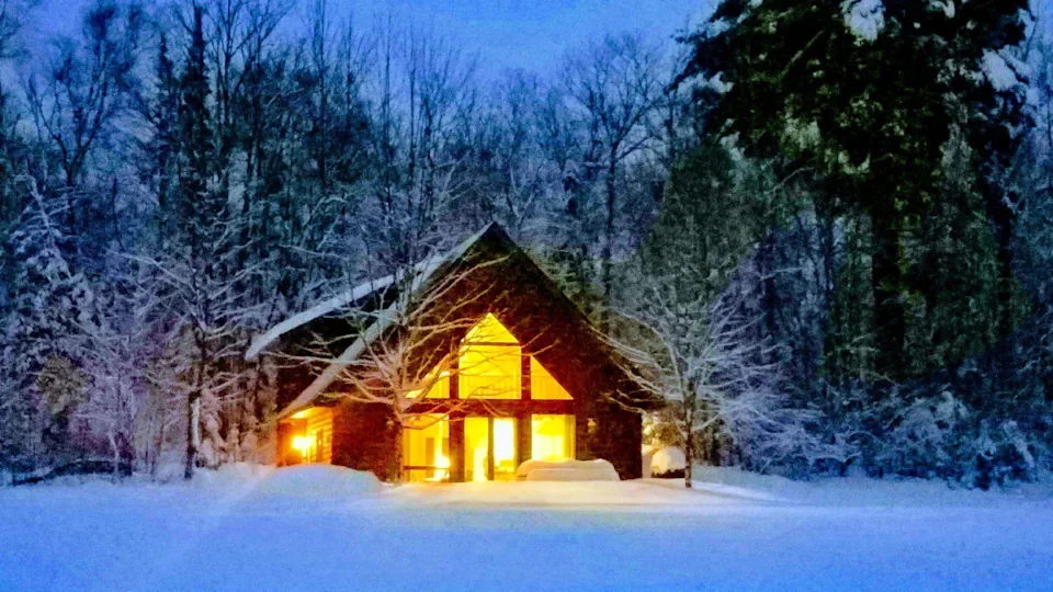 Winter Night CabinVisit Grand Rapids