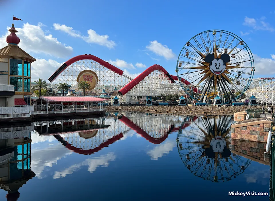 Pixar Pier reflection on water