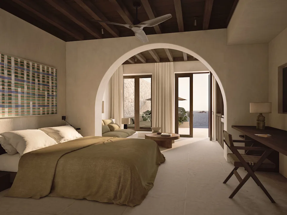 Luura's Paros Cliff leans into Cycladic purity, with a side of luxury à la Med.
