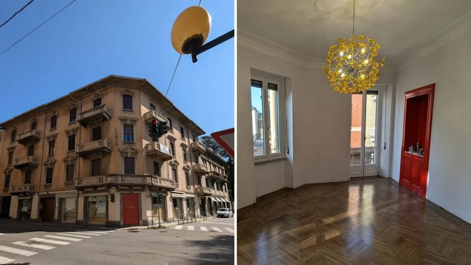 They purchased a floor of a former palazzo in Biella, Italy. Vicky Ambrose
