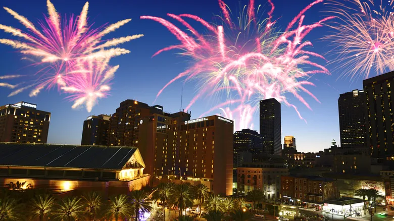 New Year's Eve fireworks in New Orleans