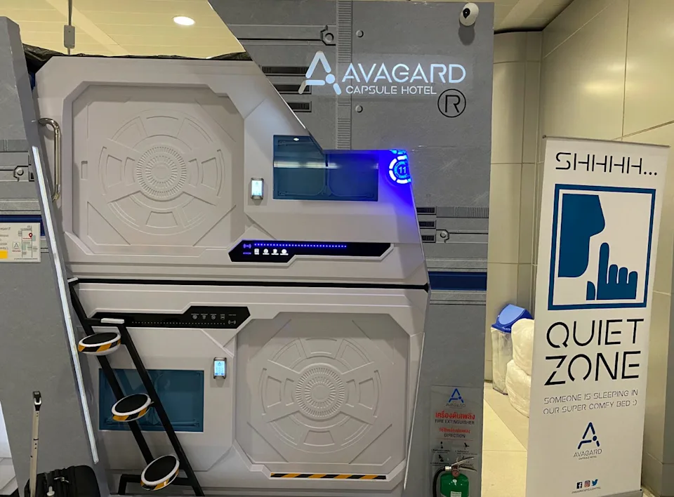 The exterior of Avagard Capsule Hotel.