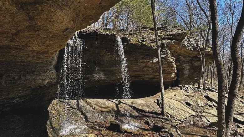 cave with waterfall