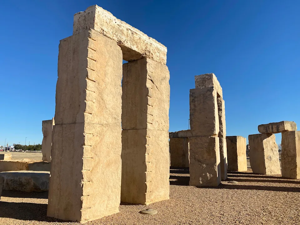 A recreation of Stonehenge in Texas.