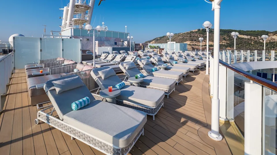 Vibe Beach Club is Norwegian's limited-access, adults-only sundeck.Image source: Norwegian Cruise Line