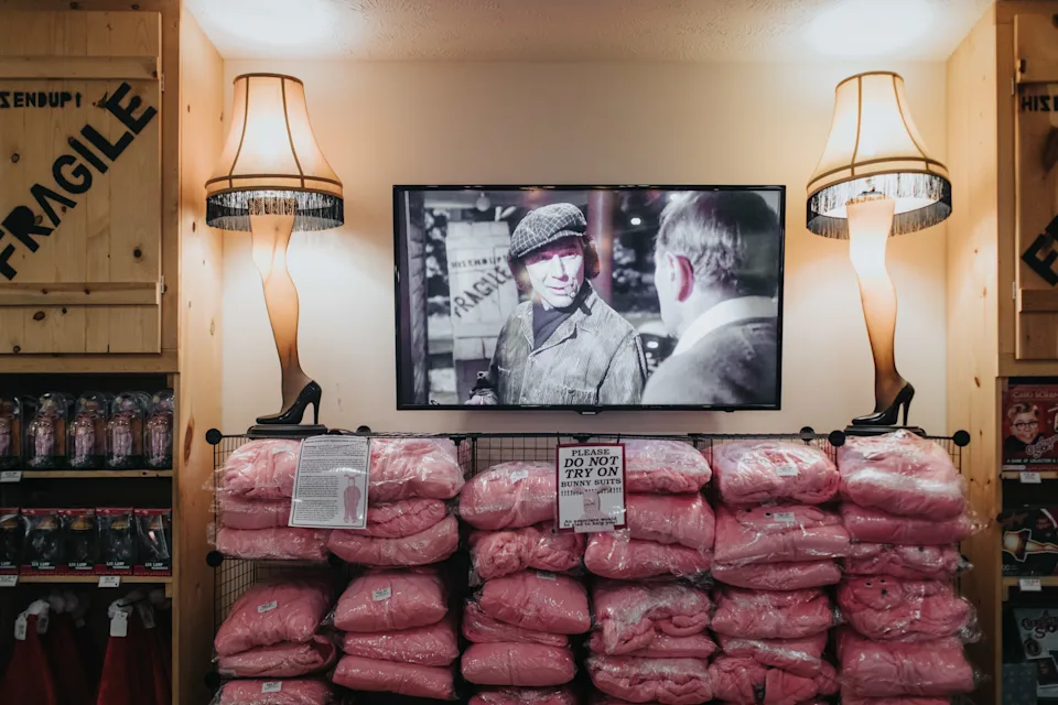 A Christmas Story TV on display