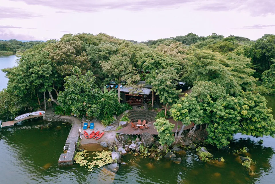 Courtesy of Jicaro Island Lodge Aerial view of Jicaro Island Lodge