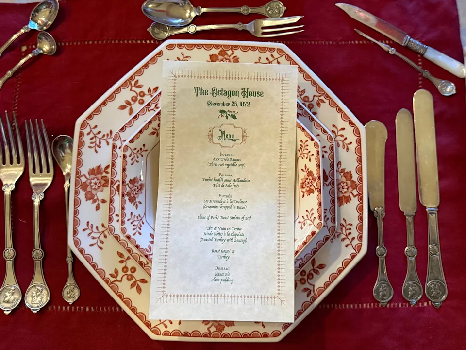 A place setting on a table