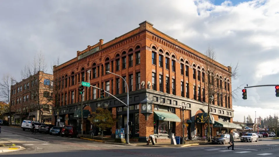 Fairhaven district, Bellingham, Washington USA - 1292024: A historic and picturesque neighborhood for its charming, small town atmosphere and vibrant arts and culture scene established in 1800s