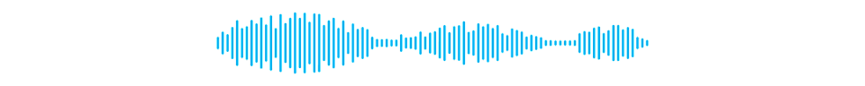 sound wave representation in blue against a black background