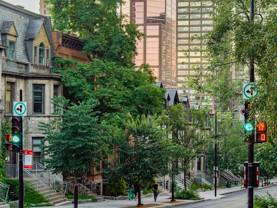A residential neighborhood in Montreal