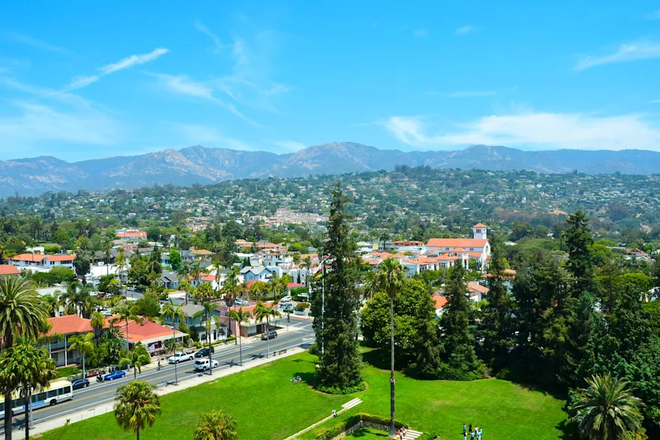Kasia Giska/Travel + Leisure Aerial view of Santa Barbara.