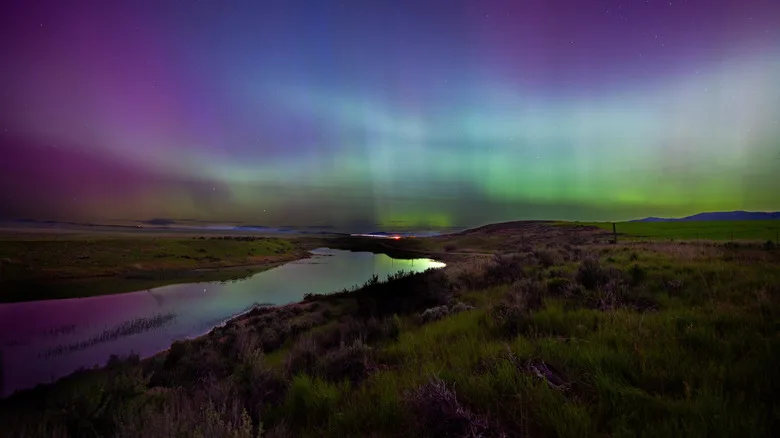 Northern lights over Idaho