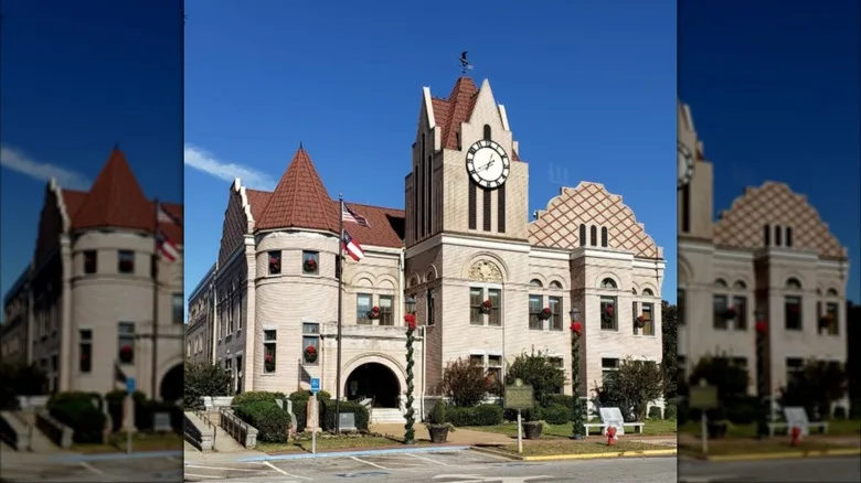 outside Wilkes County Courthouse heritage building