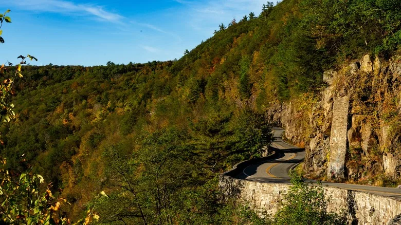 Cliffside along the Upper Delaware Scenic Byway in Sparrow Bush, New York