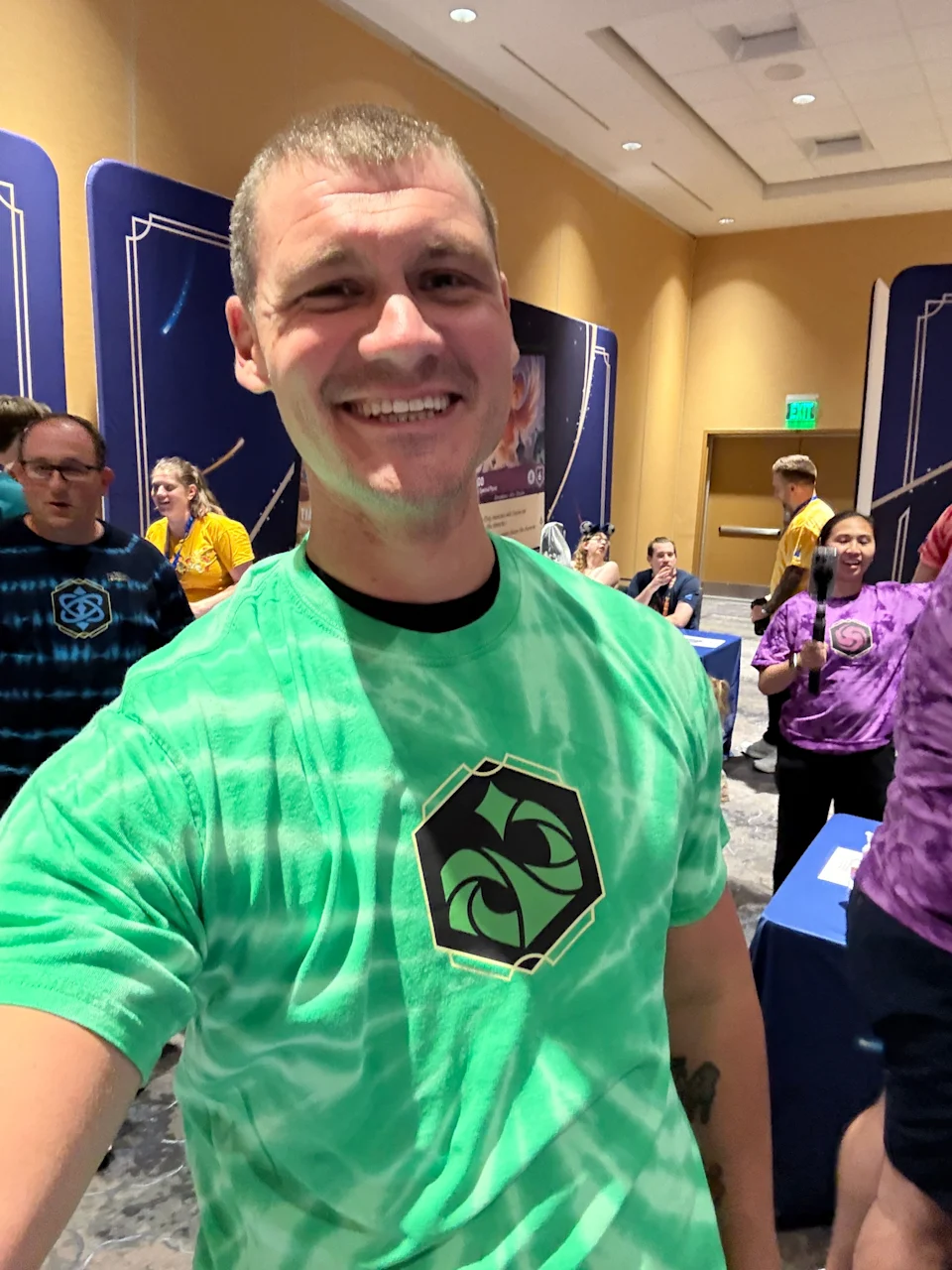 Mammoth Club co-founder and Disney Lorcana player Alan McCormack connected with other Lorcana players at Gen Con, a massive annual event centered on tabletop games.