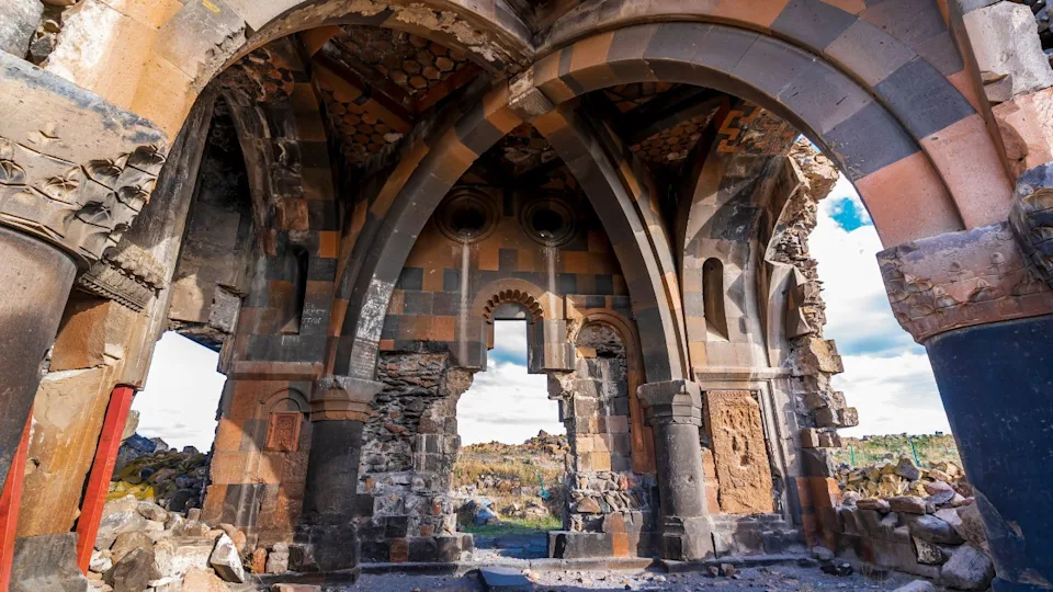 Ani Ruins view in Kars City of Turkey
