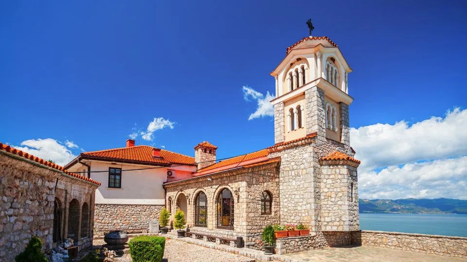 The Monastery of Sveti Naum, one of many Byzantine religious sites, is on Lake Ohrid, the country's crown jewel. - saiko3p/iStockphoto/Getty Images