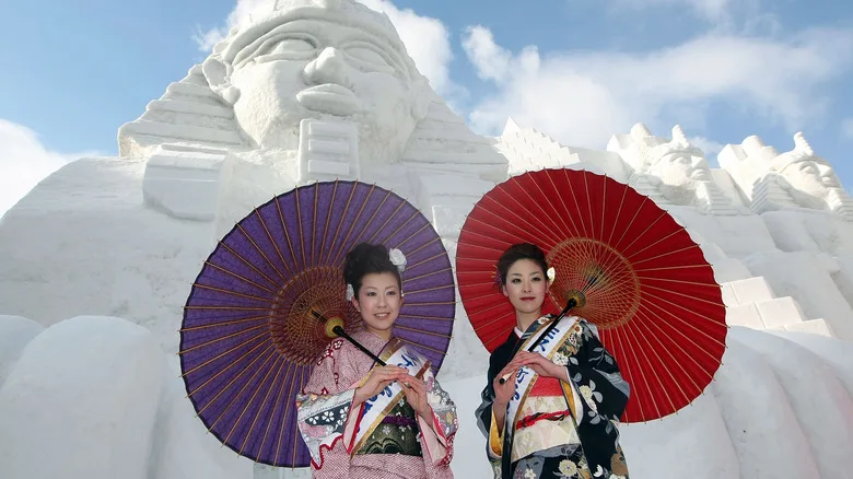 The Sapporo Snow Festival at Odori Park in Sapporo, Japan.