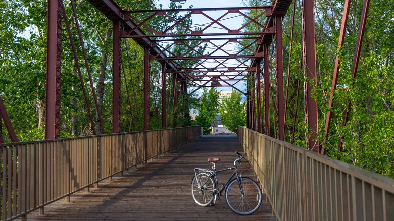 a scenic bridge for bicycles on the Boise Greenbelt