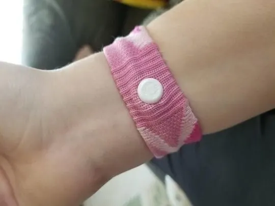An acupressure wristband