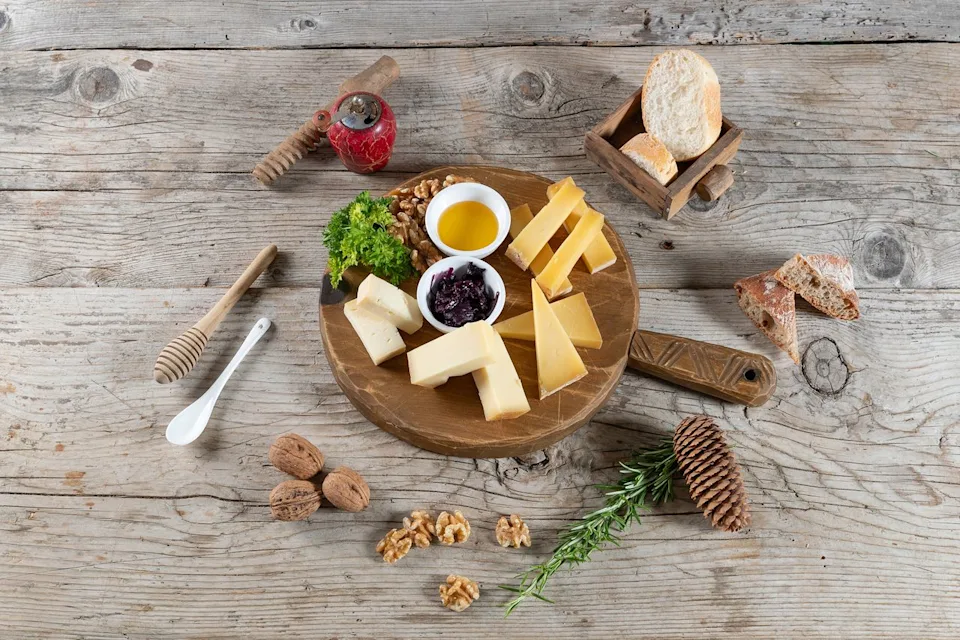 Bormio Tourism A cheese plate served at a restaurant in Bormio.