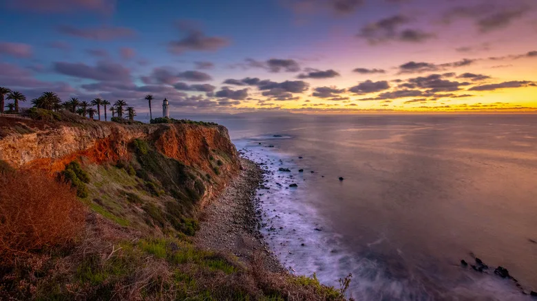 coastline at sunset in Palos Verdes Peninsula