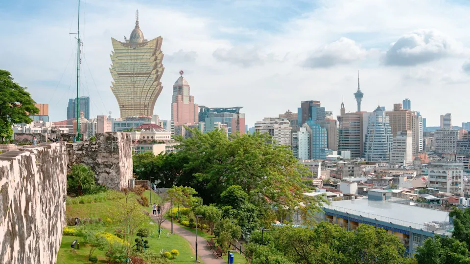 Mount Fortress and cityscape in Macau
