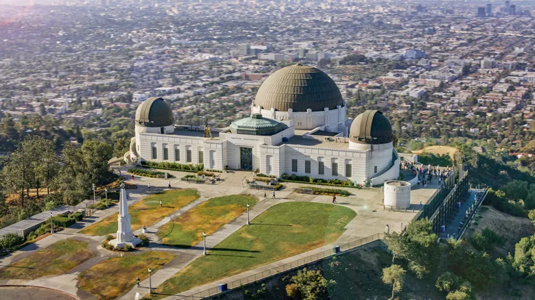 Griffith Park Observatory with Los Angeles in background