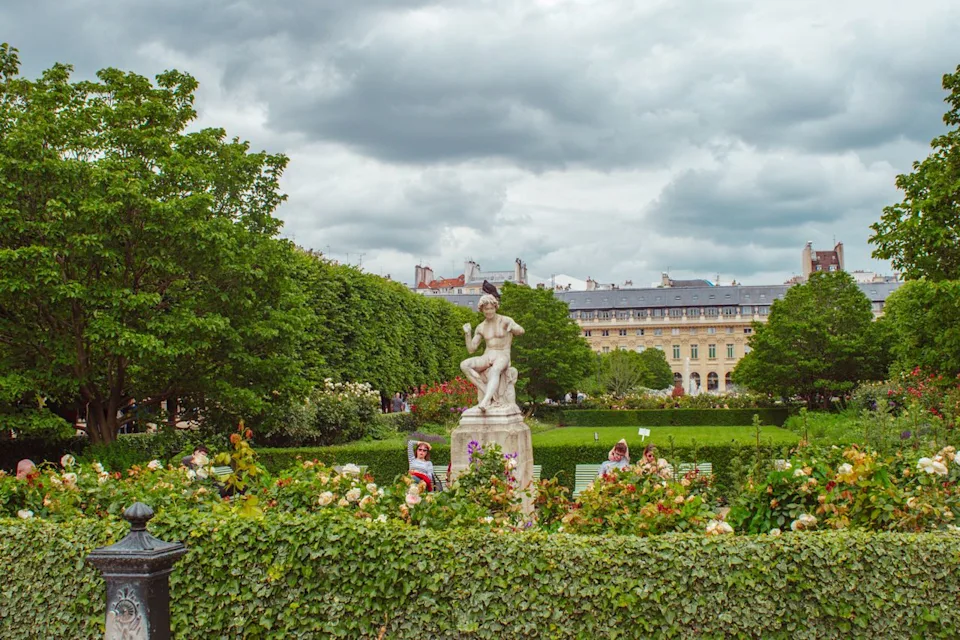 Taylor McIntyre/Travel + Leisure Statues in Jardin du Palais Royal.