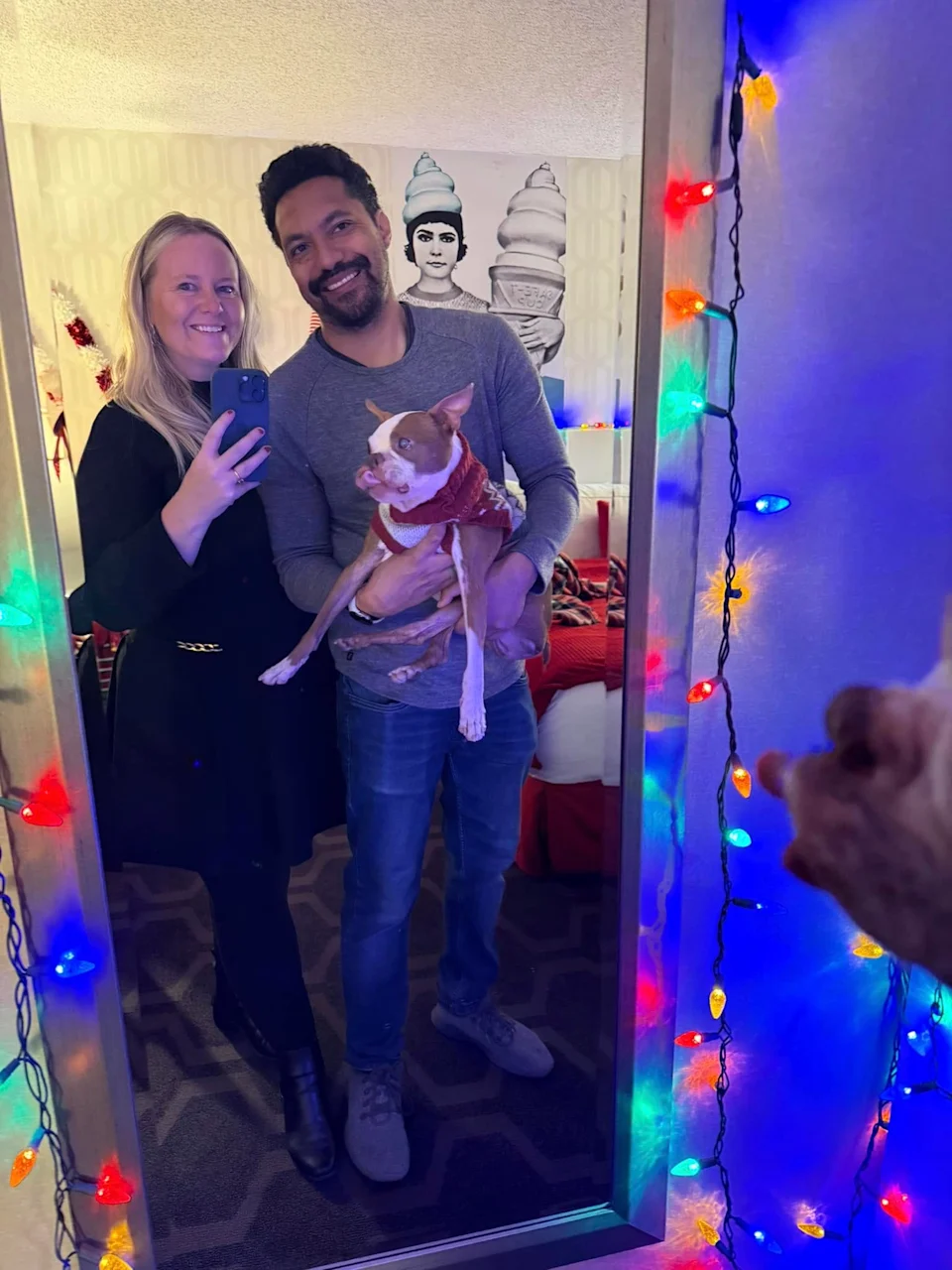 Christmas selfie with dog