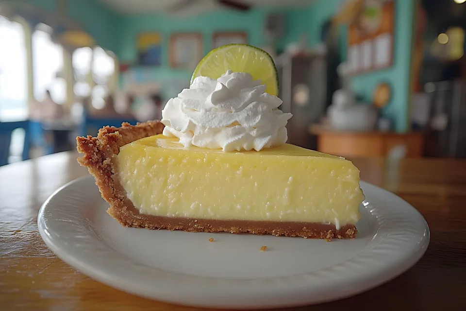 Putu/Adobe Stock A slice of key lime pie served in the Florida Keys.