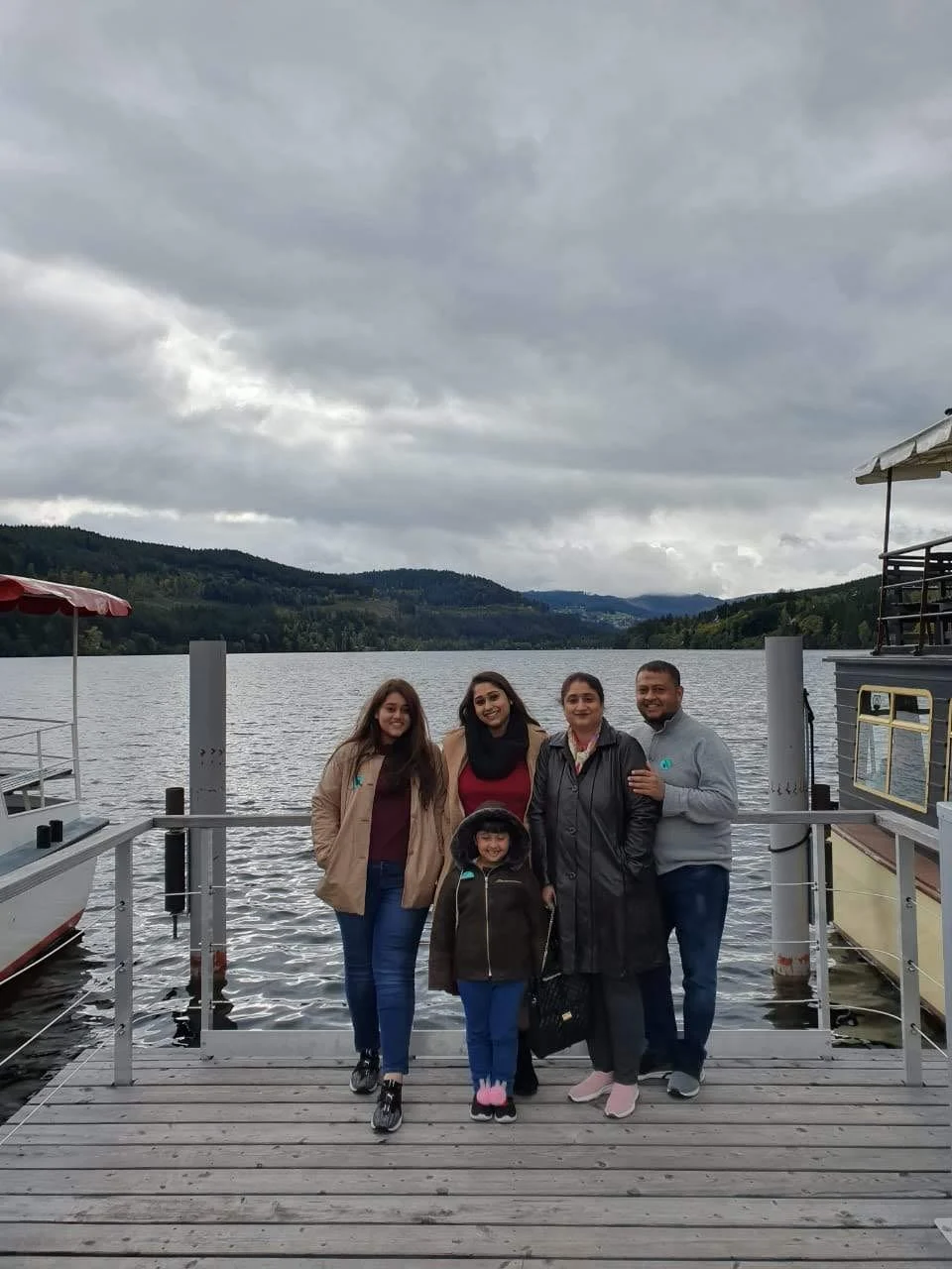 The author with family members during a visit to Germany.