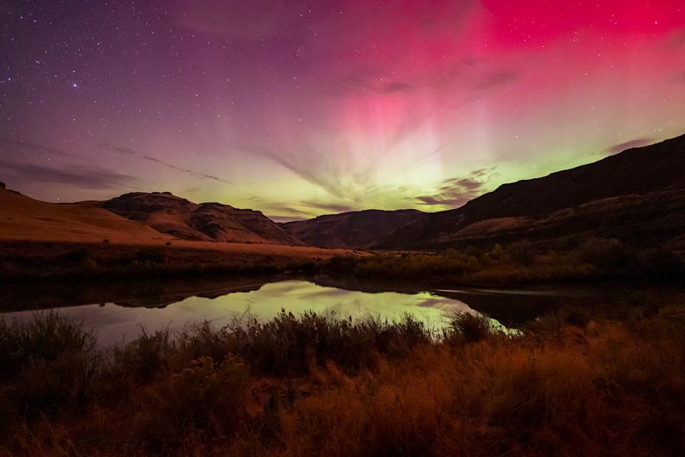 Aurora over the Owyhee Canyonlands, Oregon