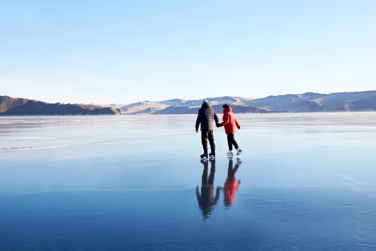 Is it safe to skate on a frozen lake?