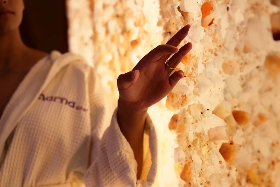 Salt room at in Huntington Beach at Paséa Hotel & Spa's Aarna  Spa’s tranquil Salt Room