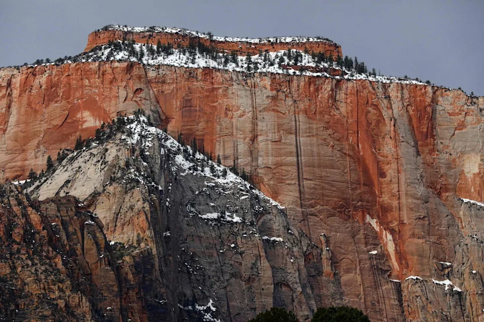 A general view of Zion National Park, Utah, on February 9, 2017.