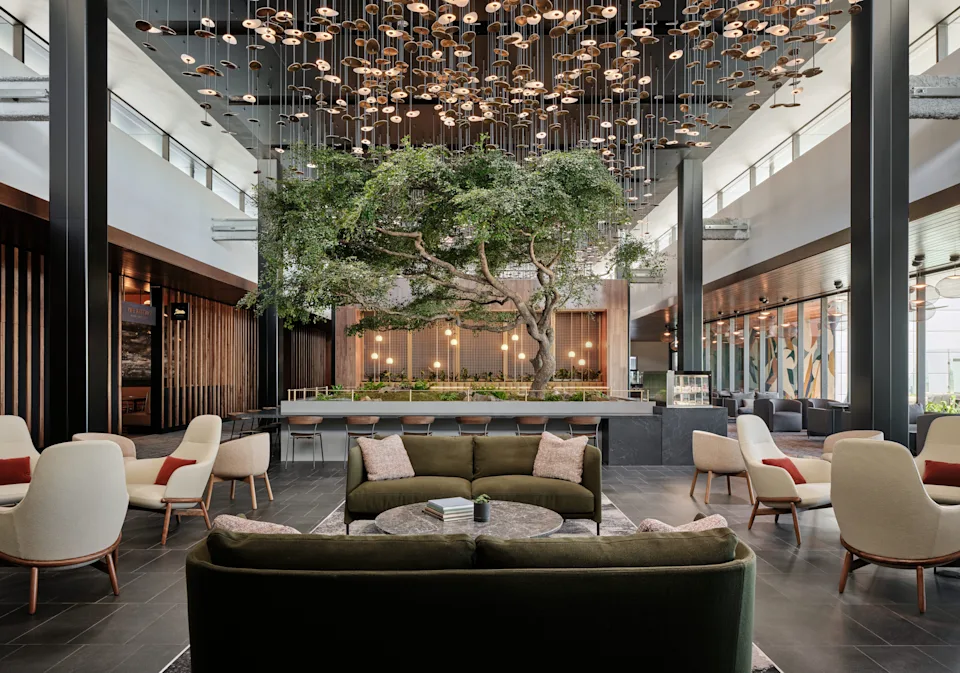 The Centurion Lounge in Atlanta features several outdoor terraces and a high-end whiskey bar.