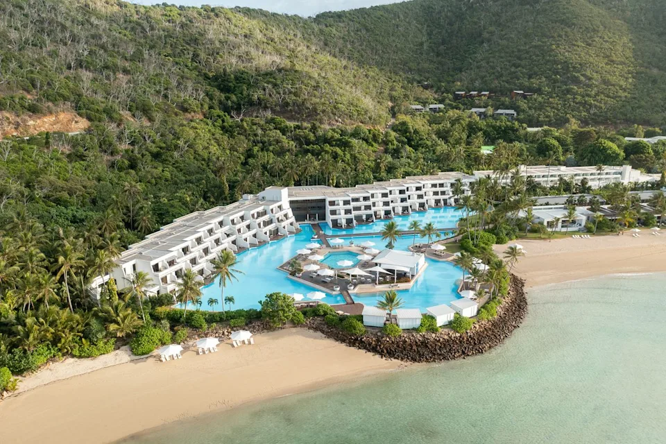 The Whitsundays Hayman Island Resort seen from above.