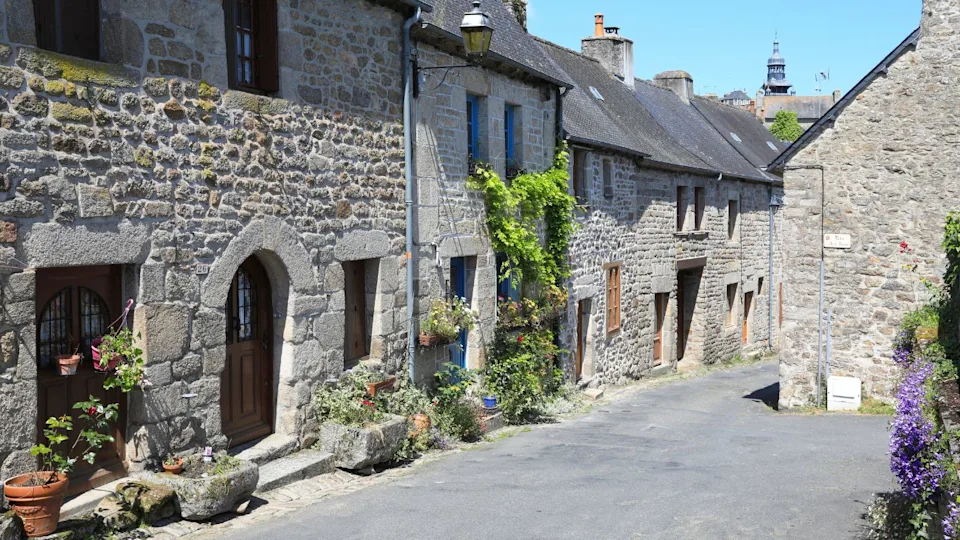 Historic village Moncontour in Côtes d'Armor, Bretagne, France, 05-18-2025