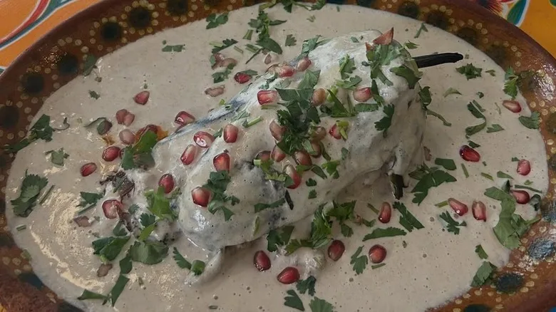 Chile en nogada from El Pavo Real in Louisiana